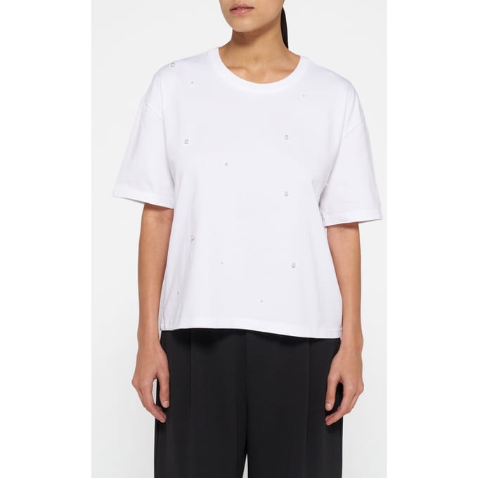 10DAYS Tee Pearls White Größe: XS | Hemden Outlet | Damen | Weiß