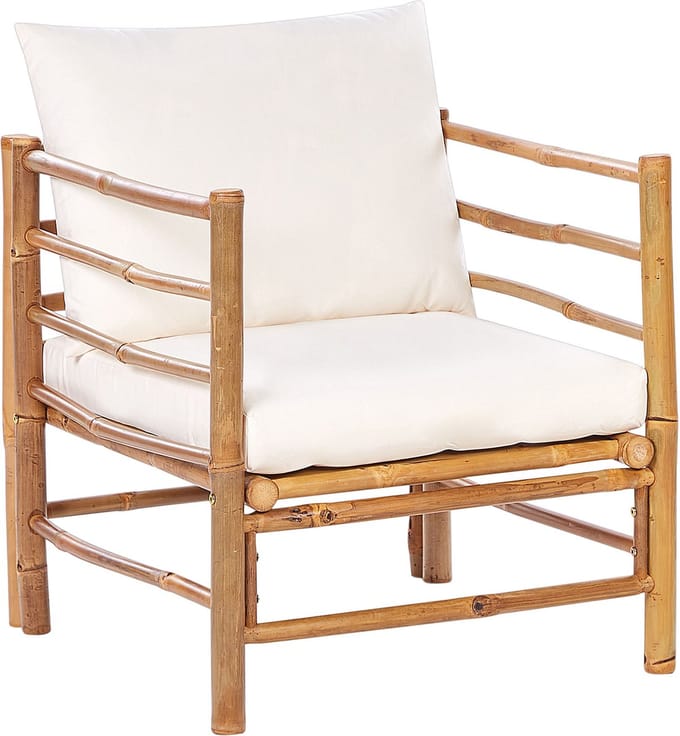 CERRETO - Tuinstoel - Gebroken wit - Bamboe