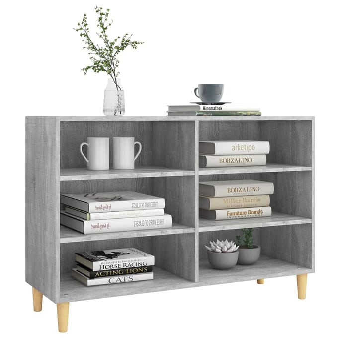 vidaXL - Dressoir - 103,5x35x70 - cm - bewerkt - hout - grijs - sonoma - eikenkleurig