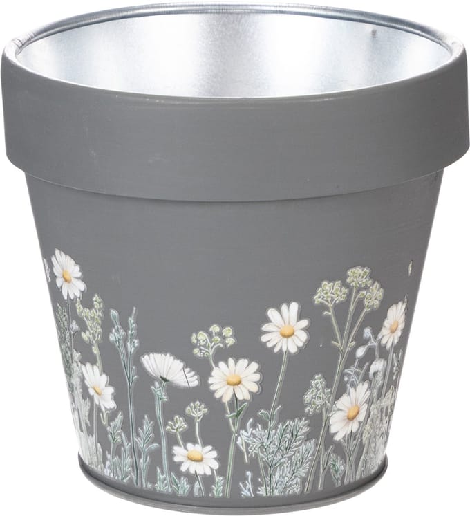Bloempot met madeliefjesmotief voor een stijlvol interieur, 11 cm, 4 s