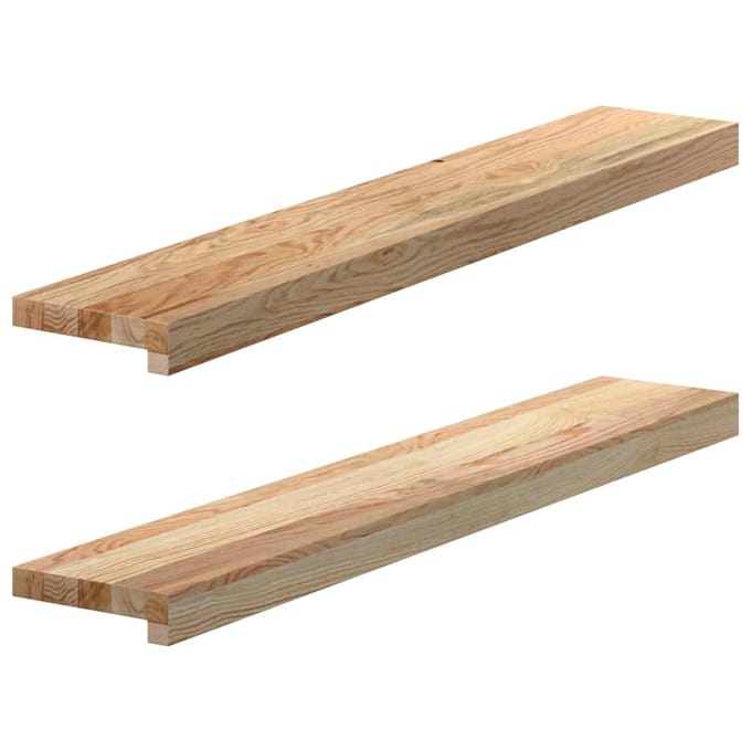 vidaXL - Vensterbanken - 2 - st - onbehandeld - 90x15x2 - cm - massief - eikenhout