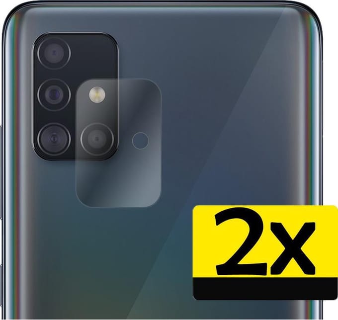 Camera Lens Protector - Geschikt voor Samsung Galaxy A51 - 2 Stuks - Camera Screenprotector - Beschermglas - Gehard Glas - Tempered Glass - Screen Protector