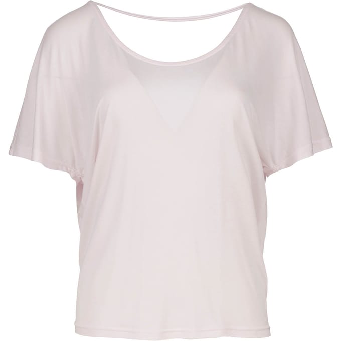 Lichtroze top met drape rug