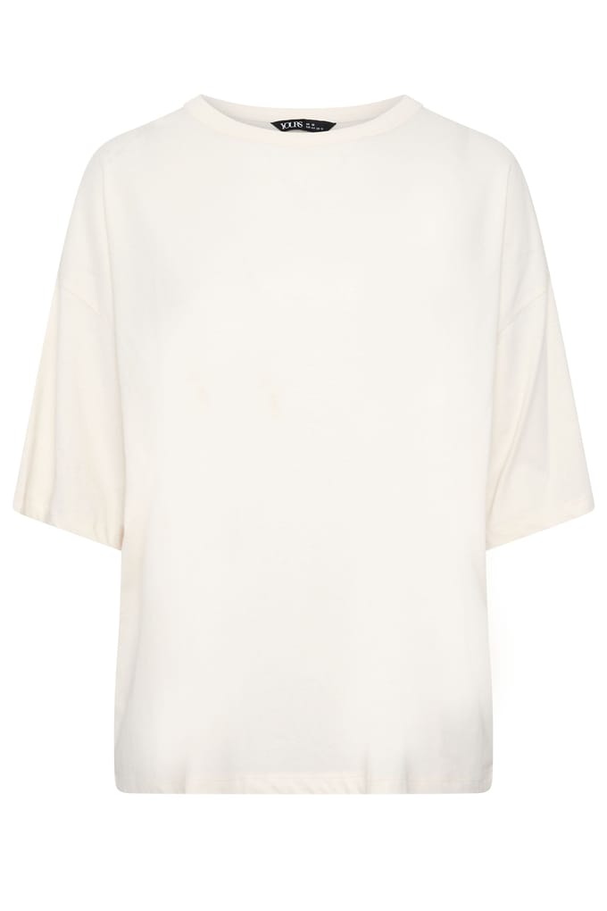 Yours Ivoorwitte Boxy Tshirt Size 42