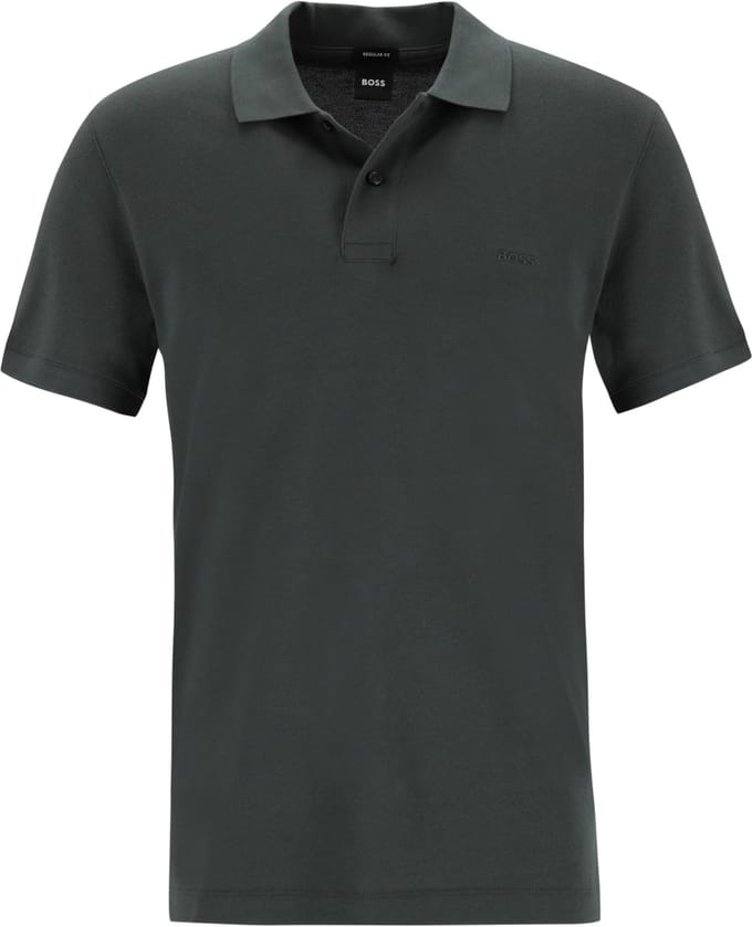 Poloshirt BOSS Black Pallas donkergroen pique