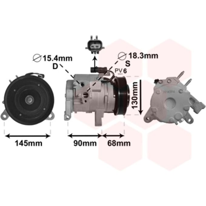 Van Wezel - AIRCO COMPRESSOR VOOR JEEP COMMANDER WH 2005-2010 55116834AB