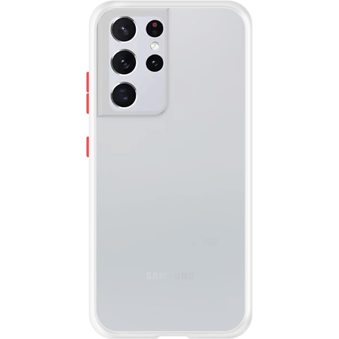 Samsung Galaxy S21 Ultra Back Cover - Wit/Transparant
