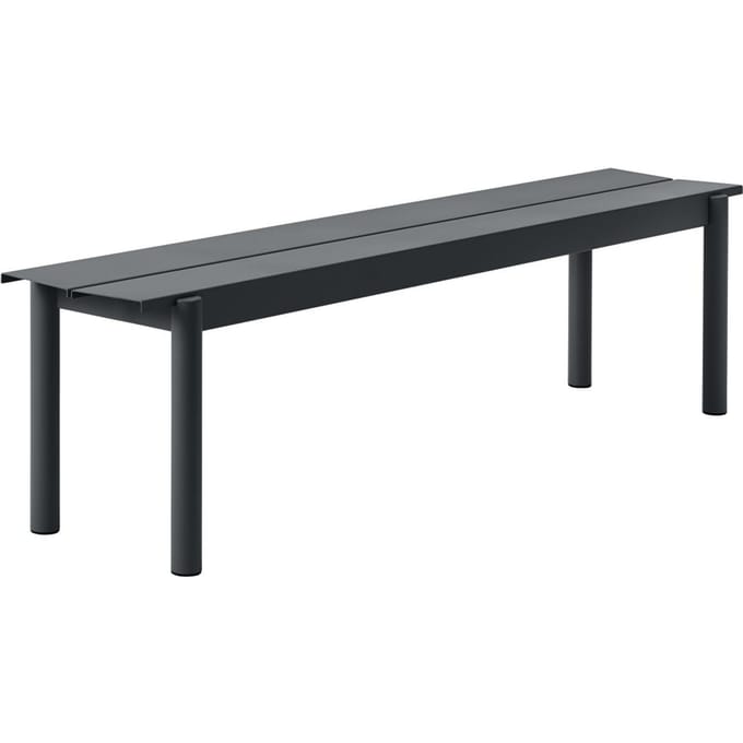 Muuto - Linear Steel Bank - zwart - 170 cm