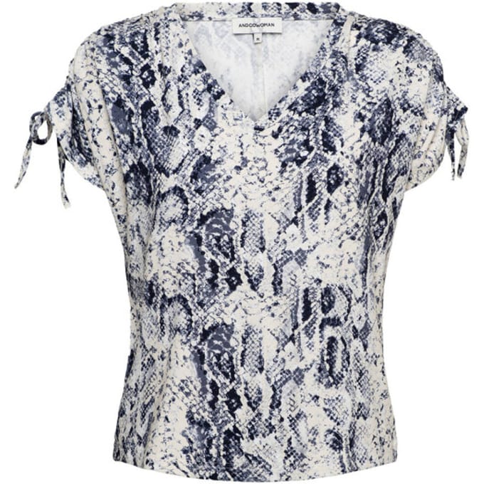 &Co Woman VIANA SNAKE - Top - L - Blauw