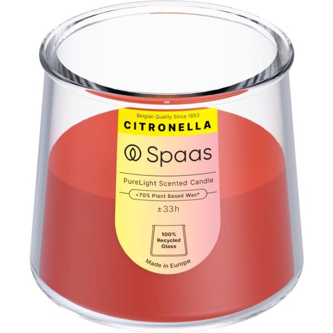 SPAAS PureLight Geurkaars Brandduur ± 33 u Levendig Rood -