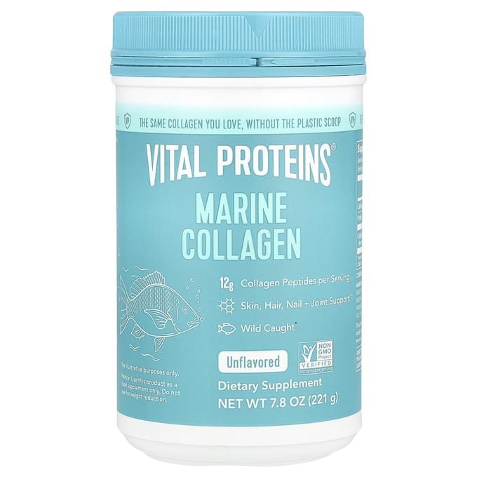Protéines vitales, collagène marin, sans saveur, 228 g (221g)