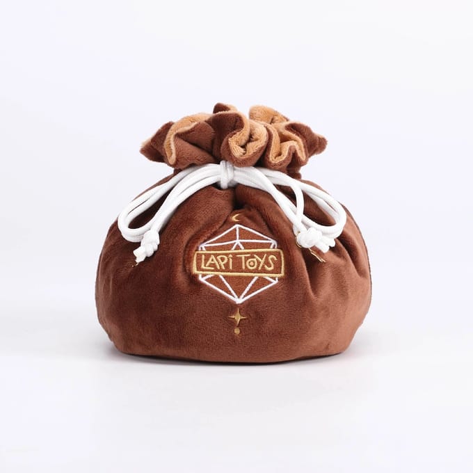 Lapi Toys - Dungeons and Dragons Dice - Dice bag - Dice Pouch - DnD Dobbelstenen zak - Fluweel - Bruin
