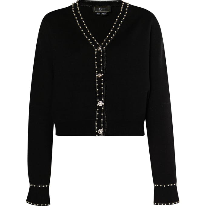 Faina Vest met parels Dames zwart