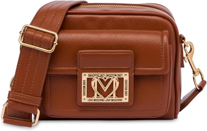 Dames Handtas Schoudertas Crossbody Kastanje PU Leder Look