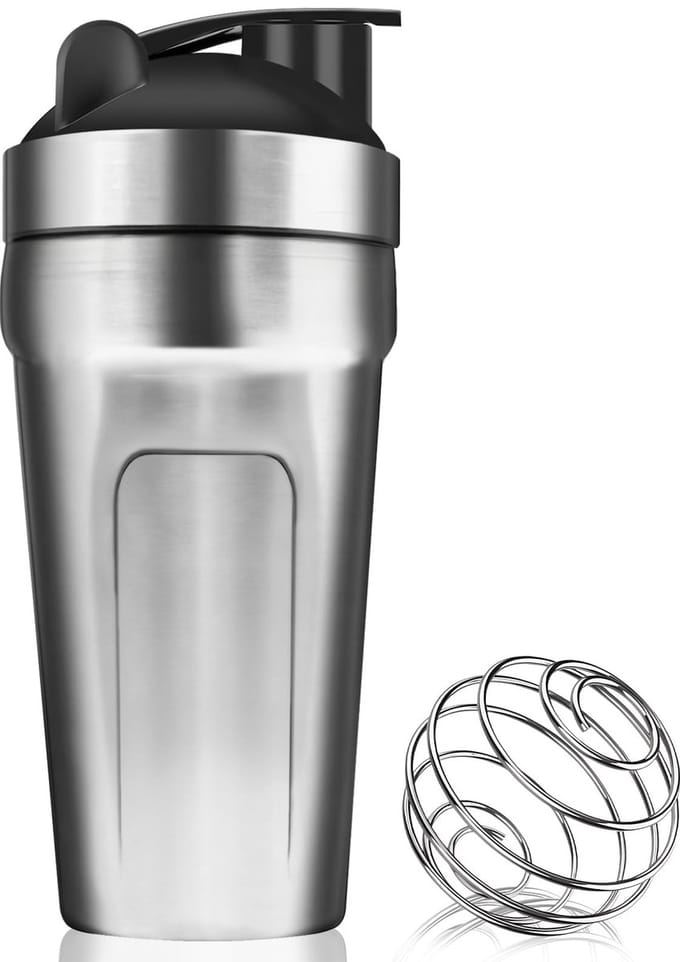 By shayne - Shaker - Proteïneshake - 900 ml - Roestvrij staal