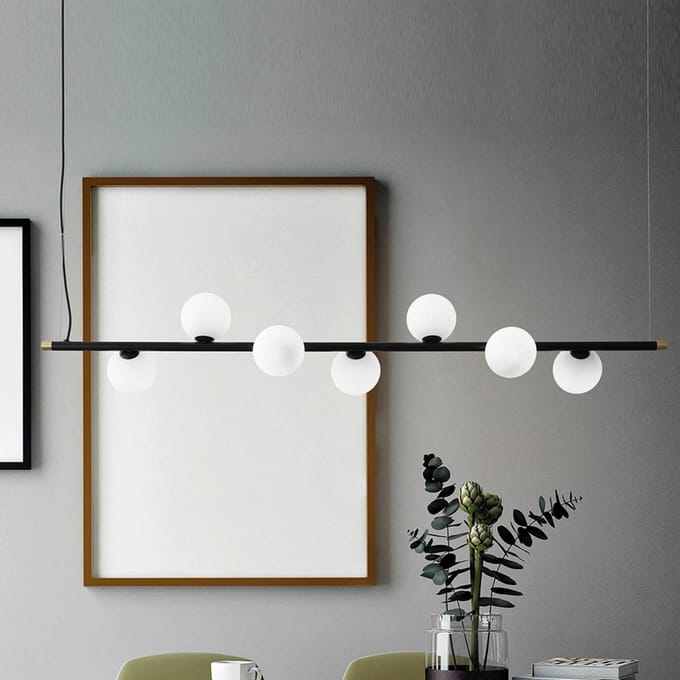 Sforzin Hanglamp Pomì, horizontaal, 7-lamps