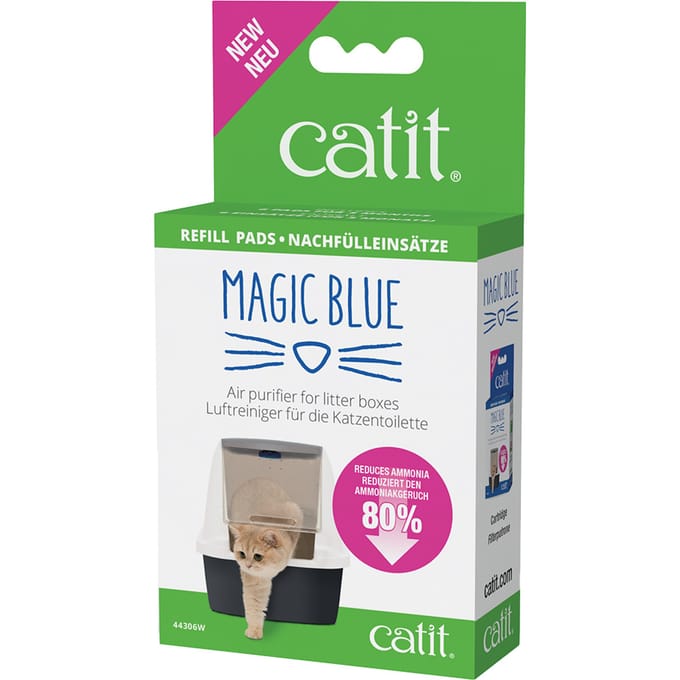 Catit Magic Blue Refill Pads - Kattenbakaccessoires - Wit Blauw 6 stuks