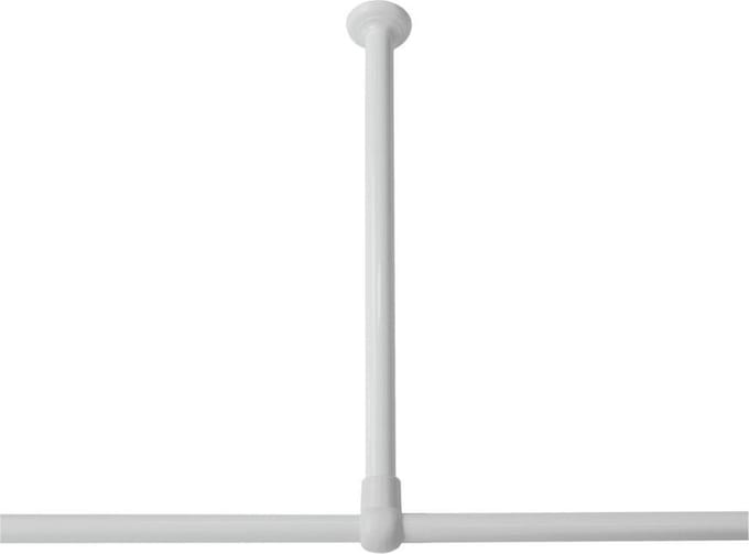 Sealskin Seallux - Plafondsteun voor douchegordijnstang 60 cm - Wit