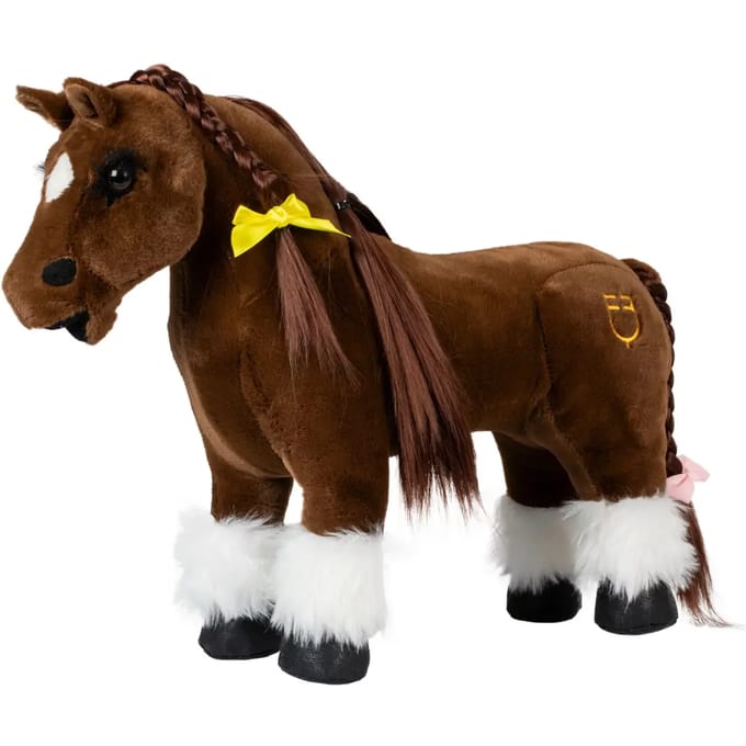 Equestro Speelgoedpaard - Bruin/Wit 48x33 cm