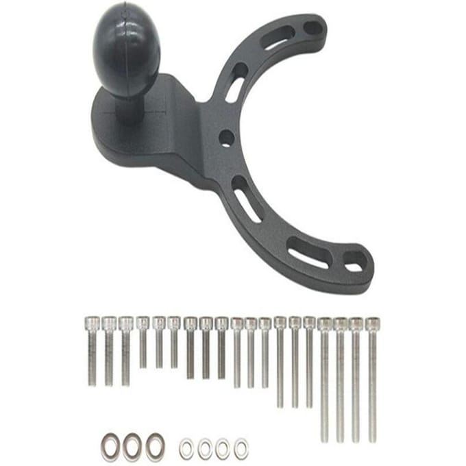 Support de réservoir d'essence pour moto, support de caméra de téléphone GPS réglable avec boulons gray