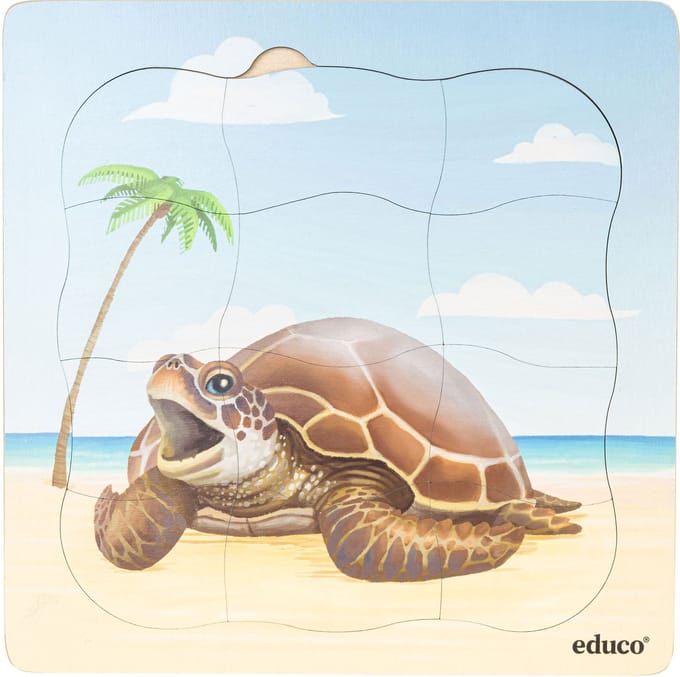 Groeipuzzel strand - Zeeschilpad