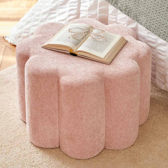 Eazy Living Poef Ø 50 cm Vieve Roze
