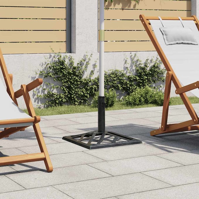vidaXL - Parasolvoet - 44x44x31 - cm - gietijzer - groen