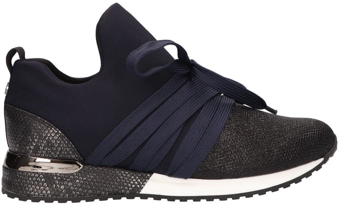 La Strada Sneaker Donkerblauw Textiel - Damesschoenen - Maat - 37