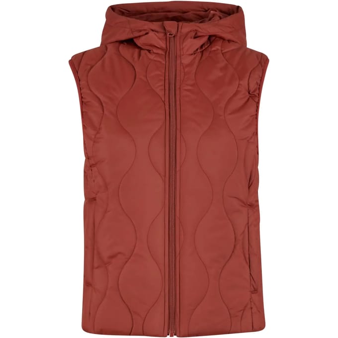 Urban Classics Ladies Super Light Puffer Vest Vest roest M Polyester - Basics