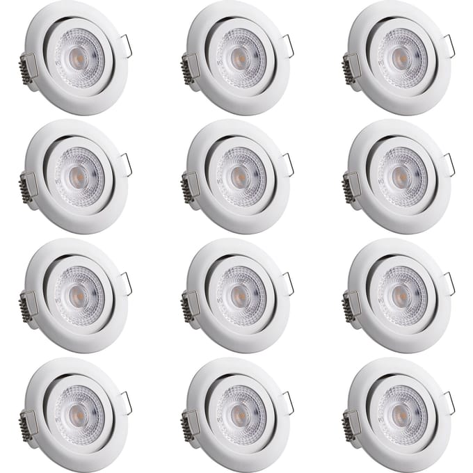 Monzana Inbouwspot 12er Set LED – 3 Standen Dimbaar 230V – Wit
