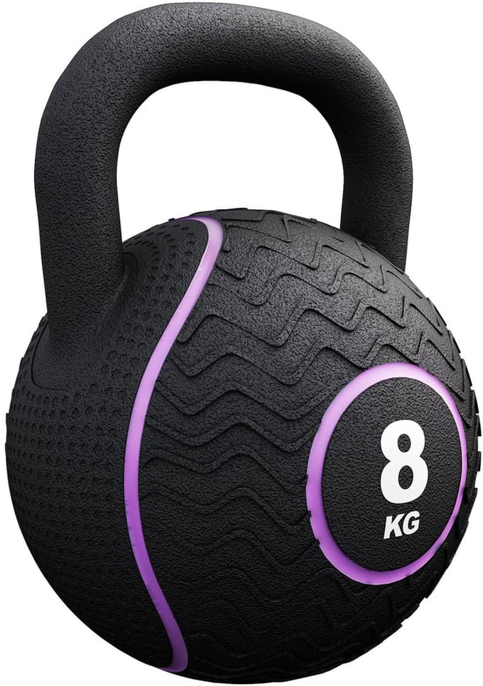 Gorilla Sports Kettlebell - Gietijzer - Rubber - Gewicht - Zwart - 8 kg