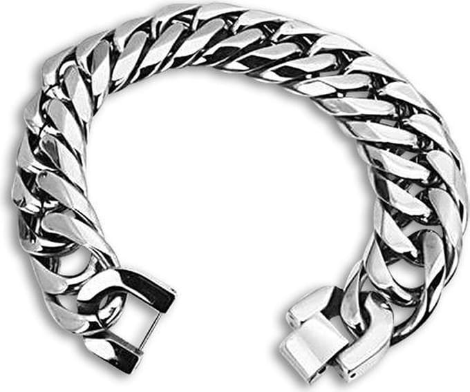 Amanto Armband Barsin - 316L Staal - Cuban Schakel - 19mm - 22cm