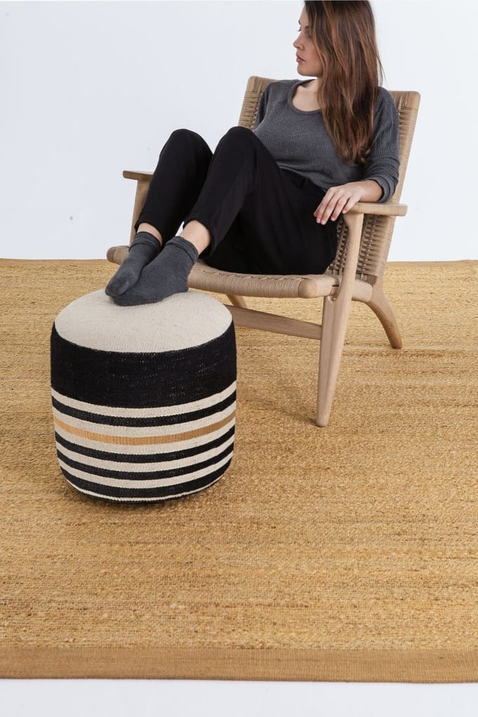 Nanimarquina - Kilim Pouf Kruk - Kilim2 - meerkleurig