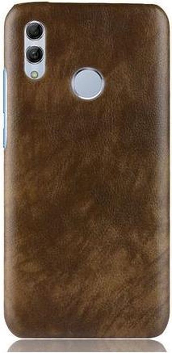 Shop4 - Geschikt voor Huawei P Smart 2019 Hoesje - Harde Back Case Lychee Bruin