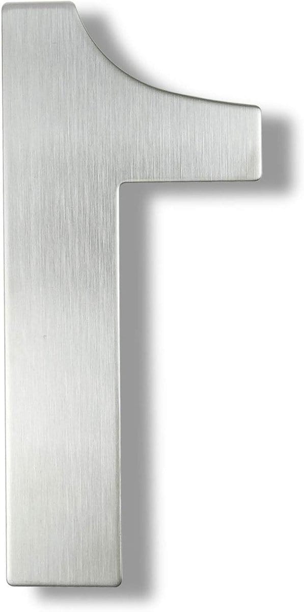 Huisnummer RVS - Deurnummer Adresnummer - Huis Entree - Modern Design - 15 cm - Zilver