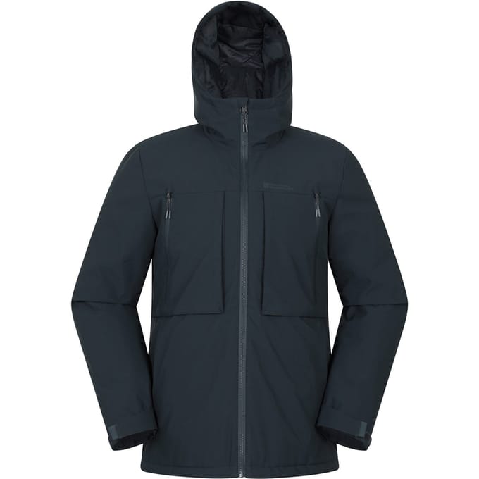 Mountain Warehouse Heren Langdon Waterdichte Gewatteerde Parka (Marineblauw)