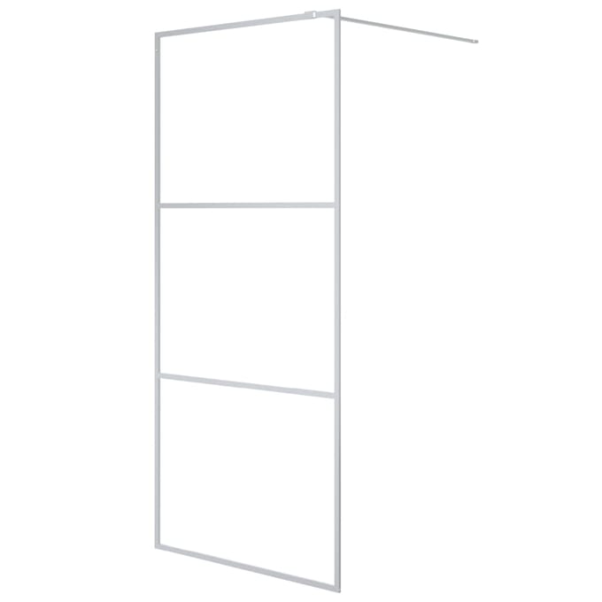 vidaXL - Inloopdouchewand - 90x195 - cm - transparant - ESG-glas - zilverkleurig