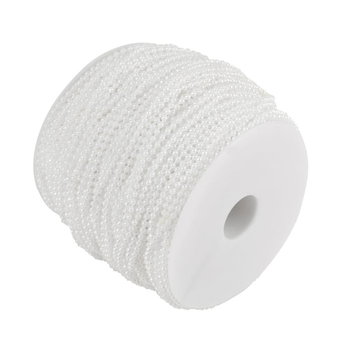 100m rol Imitatie Parel Draad Kralen Slinger String DIY Bruiloftsdecoratie 2.5mm(wit)