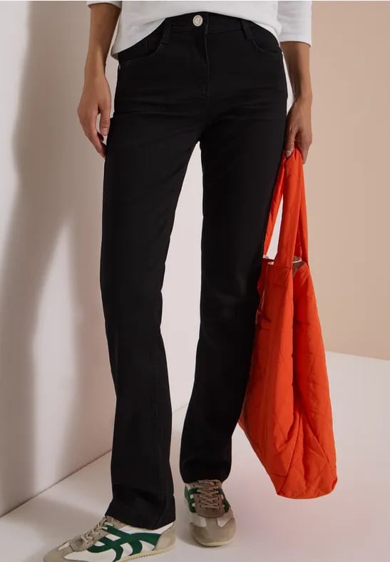 Jeans met High Waist en Straight Leg in Slim Fit