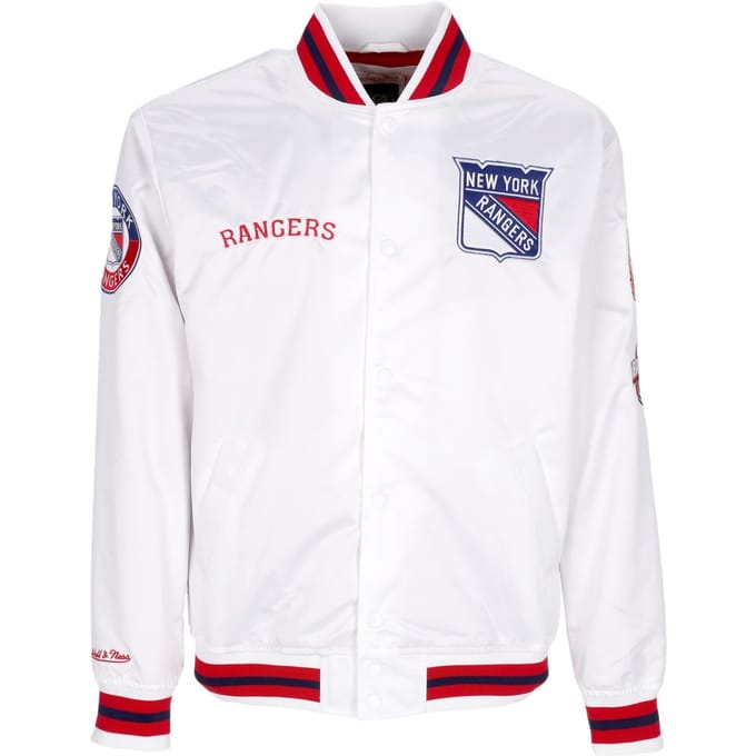 Bomberjack voor heren Nhl Hometown Lw satijnen jack Neyran wit