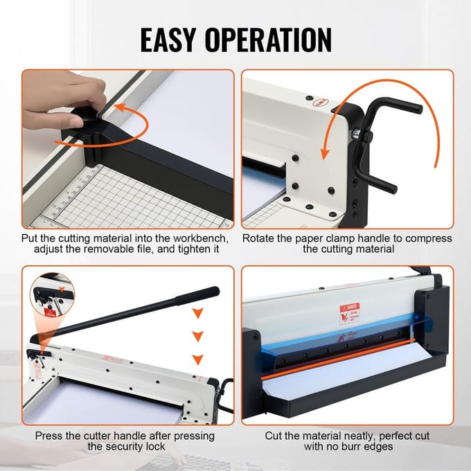 Papiersnijder 17  A3 Guillotine Papier Snijder 400 Vel Capaciteit Metalen Basis