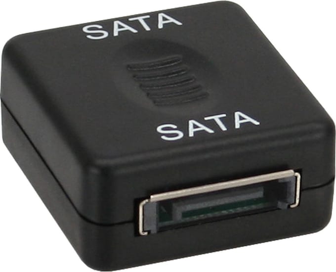 SATA data koppelstuk - SATA300 - 3 Gbit/s / zwart