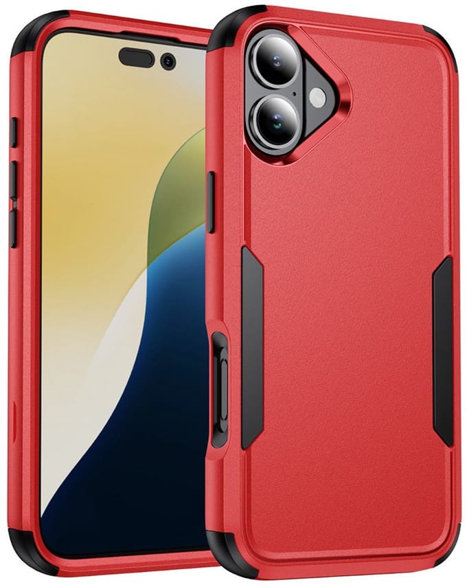 Shockproof Hoesje geschikt voor iPhone 16 Plus - Mobiq Layered Armor Case geschikt voor iPhone 16 Plus