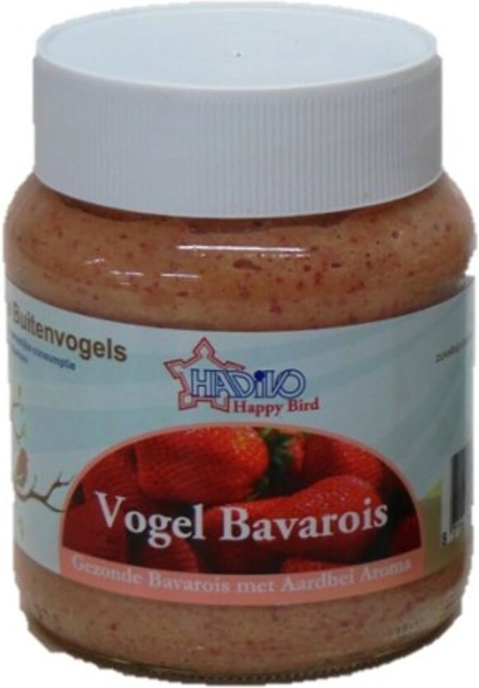 Happy Bird Vogelbavarois in Pot Aardbei 360 gr