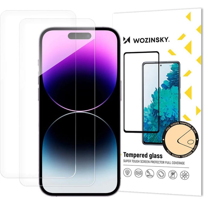 Wozinsky Set of 2 Tempered Glass for iPhone 17 / 16 Pro