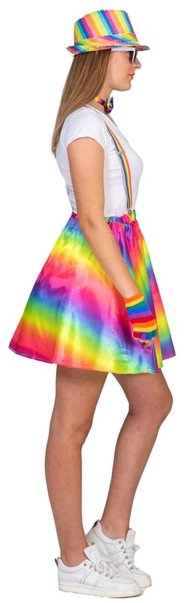 Disco Rok Rosy Dame Regenboog (one size)