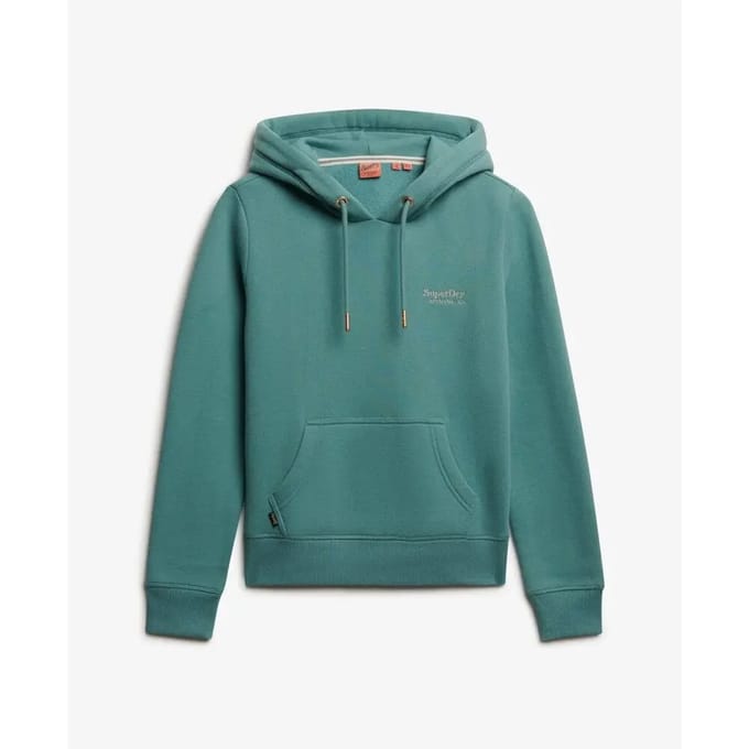 Superdry Essential Logo Hoodie Blue Grootte: 40