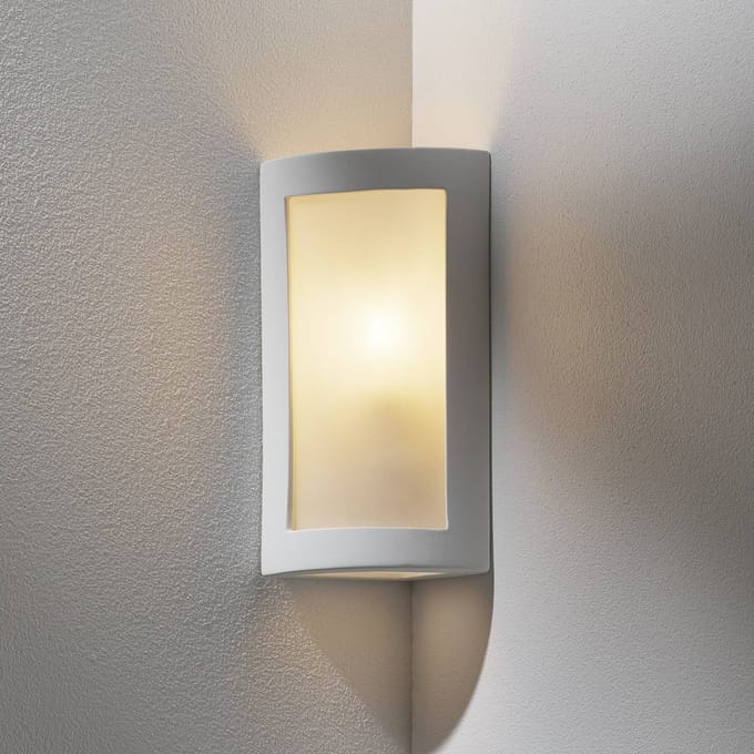 austrolux Moderne hoekwandlamp Casablanca van keramiek