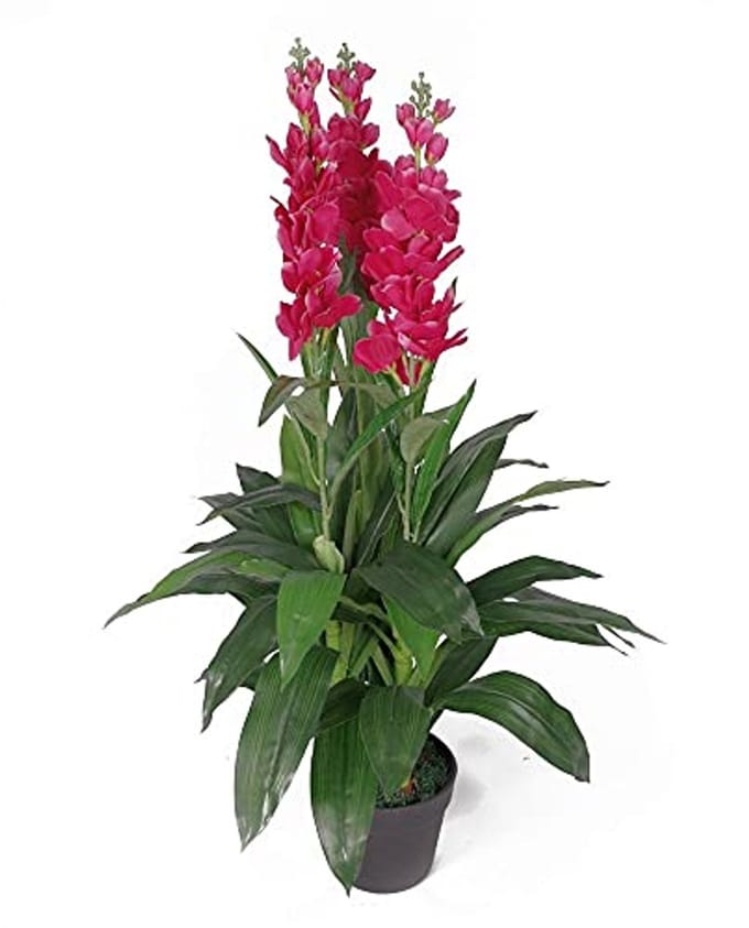Kunst Orchidee - Nep Plant - Huis Decoratie - Flexibele Stelen - 100cm Hoog - Roze
