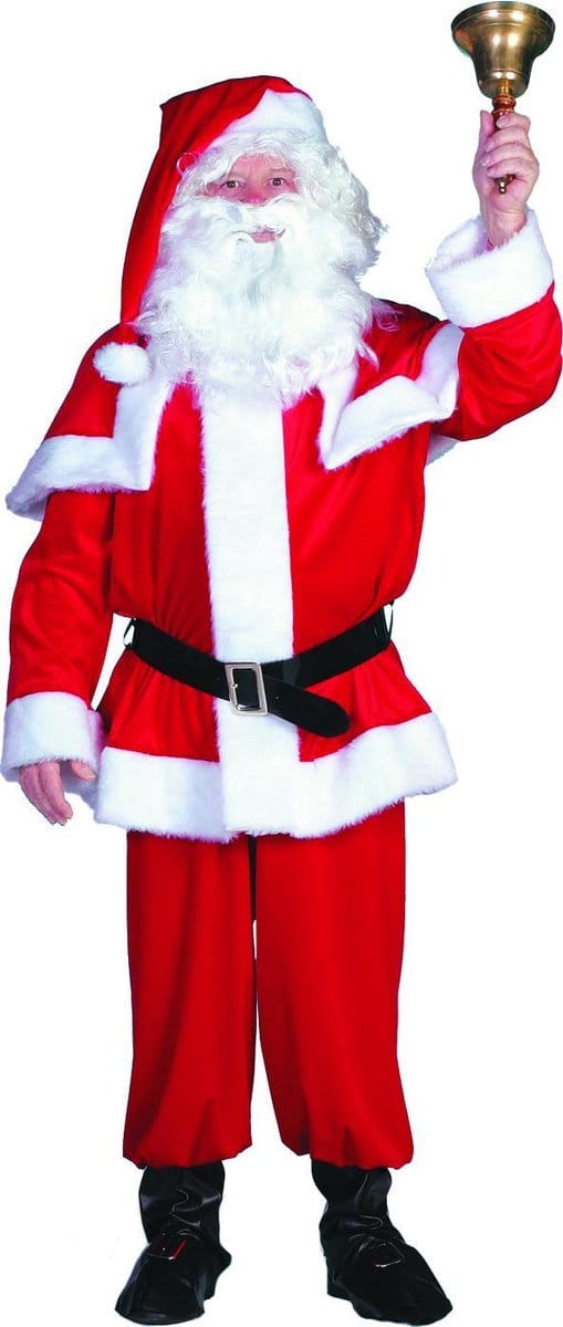 Kerstman kostuum imitatie fluweel elite - Maat 60